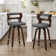 Swivel Upholstered Counter & Barstool With Wood Frame