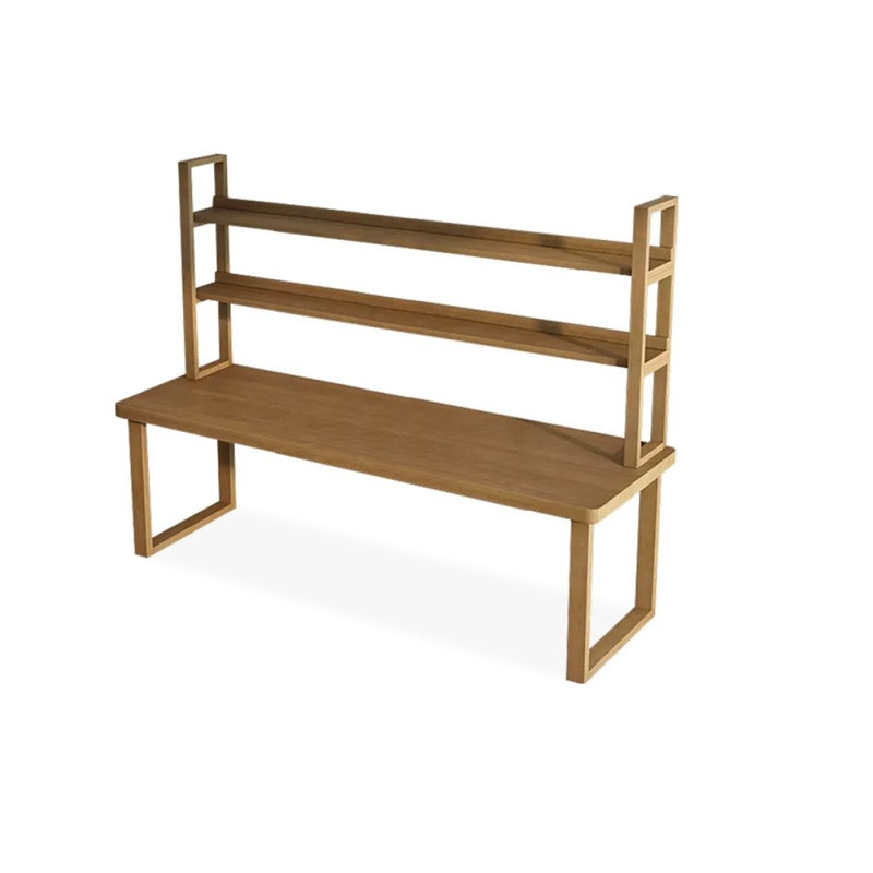 Bureaux rectangulaires en bois massif Burlywood, H 29,53 po x l 70,87 po x P 31,5 po