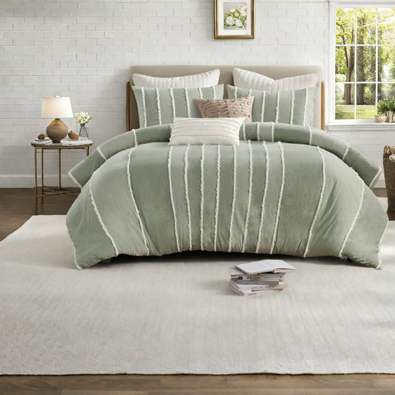 Ensembles de literie de très grande qualité en coton de qualité supérieure, jacquard boho rayé pour la maison