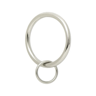 Drapery Eyelet Curtain Rings - 1.7" Ring Loop for Hook Pins, Set of 14