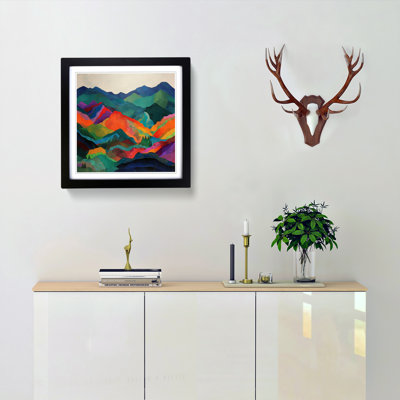 Japanese Mountains Colour Field No.1 - Framed Print