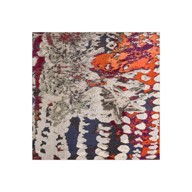Ansela Washable Abstract Indoor Rug, Rectangle 9' x 12'