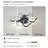 19.7'' Light Ceiling Fan With Lights Remote Control With Modern Butterfly Design Styling,  Timing Function, Noiseless