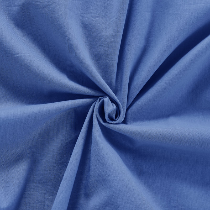 Cotton Solid Colour Duvet Cover, King Duvet Cover + 2 King Pillows Cases, Blue
