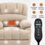 Fauteuil inclinable électrique en chenille de 23 po de large et à dossier haut avec massage par vibration à 8 points et chauffage lombaire-1444357275