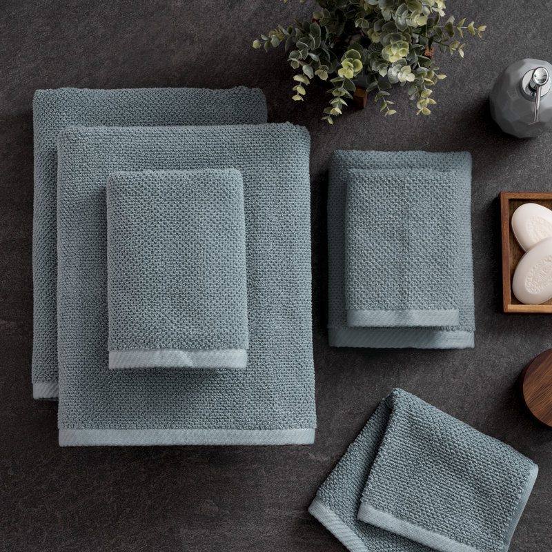 Quaddiu Cotton Plush Waffle Mulit-Size Set, Dusty Blue