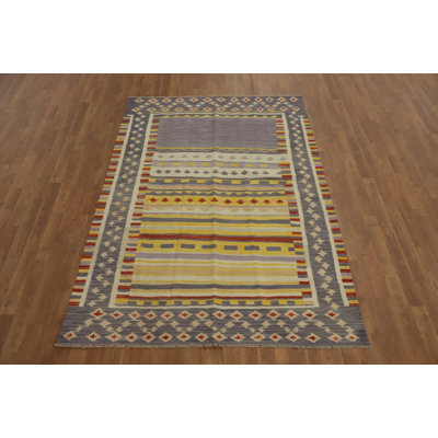Tapis géométrique kilim 5 x 7