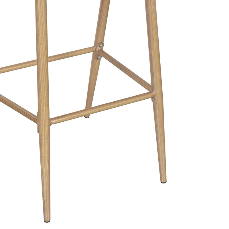 2 sièges d'extérieur modernes, hauteur d'assise 77 cm, structure en aluminium, forme en PE, fini érable, aspect rouille, profondeur 50 cm, largeur 54 cm, coussin d'eau 101,5 cm, rembourrage en mousse 2, style