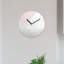 Manderly White Marble Minimalist Pink Geometric Silent Wall Clock