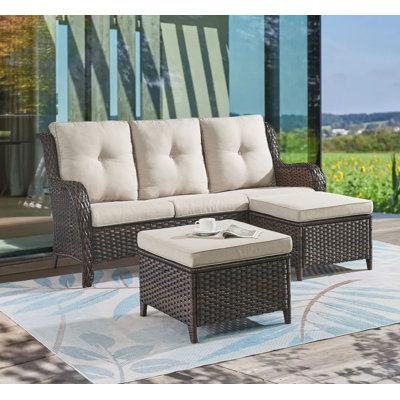 Bonia 72.44'' Wide Straight Patio Sofa with Cushions