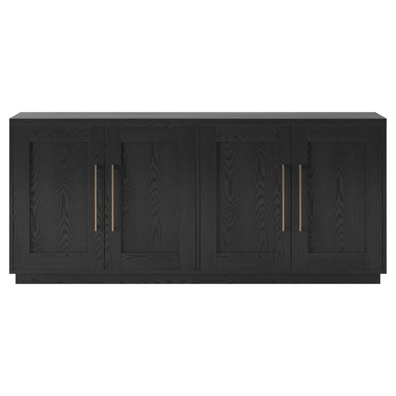 Tillman 68" Rectangular Buffet Table in Black Grain, Black Grain