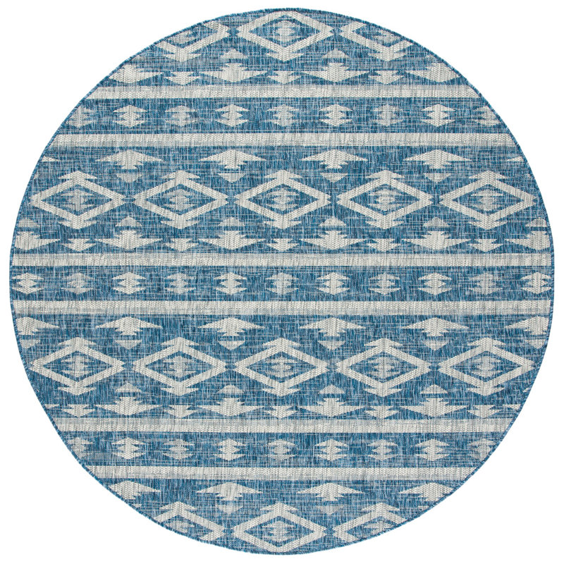 Amarien Southwestern Indoor/Outdoor Area Rug, Round 6'7"