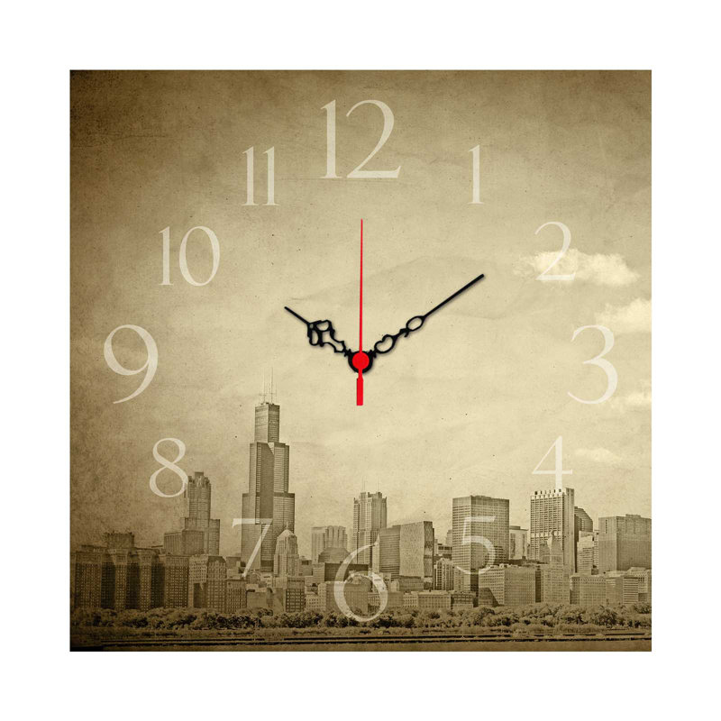 Elegant Decorative Wall Clock, 15.7 x 15.7 inches | 100% MDF, Thickness: 0.2 inches | Stylish Home Décor for Living Room, Bedroom & Office | Modern Design with Minimalist Aesthetic