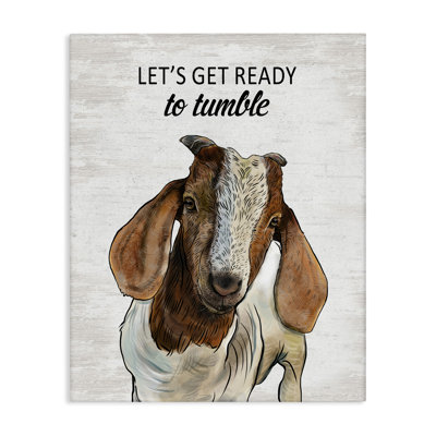 Ready To Tumble Laundry Goat Canvas, design by Lettered and Lined