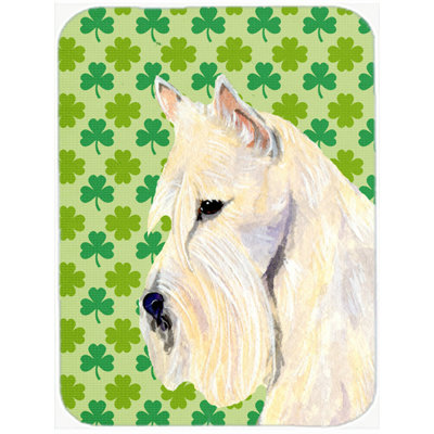 Shamrock Lucky Irish Wood Glass Cutting Board