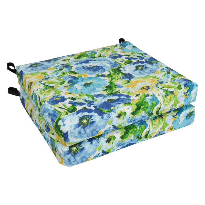 Indoor/Outdoor Adirondack Chair Cushion, 3" H x 20" W x 19" D, Light Blue