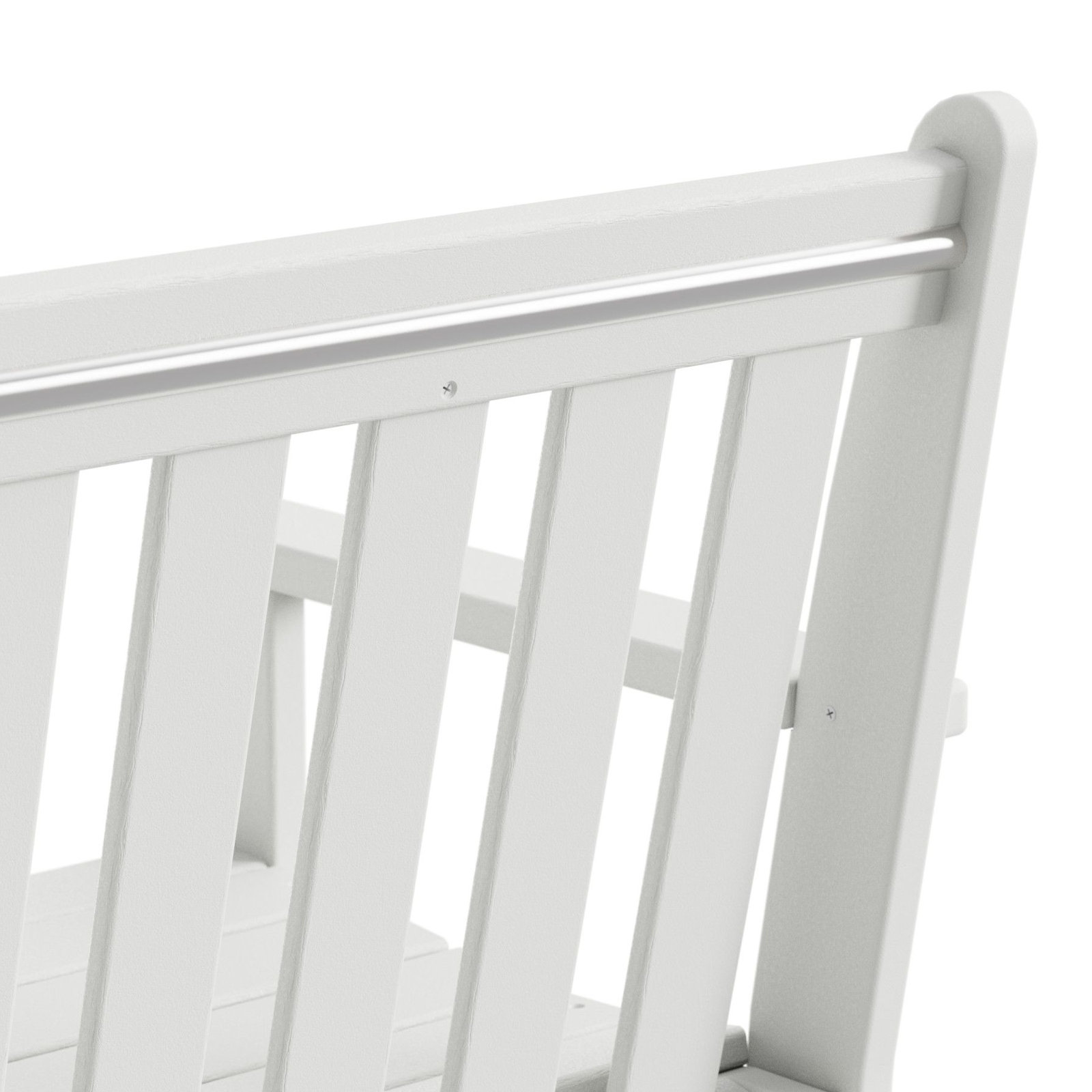POLYWOOD Vineyard Patio Bench, 35.25" H x 60" W x 24" D, White