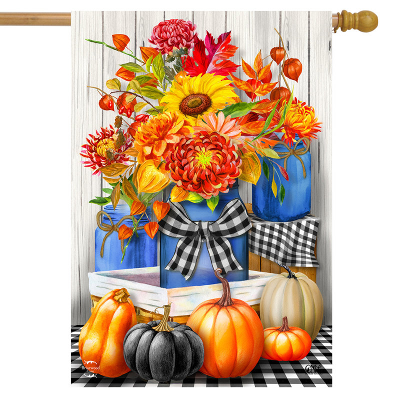 Drapeau d'automne des bocaux Mason
