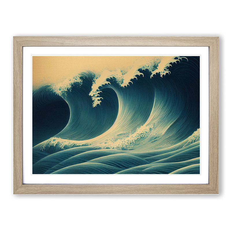 XH1022-2564X Dazzling Japanese Wave - Single Picture Frame Print