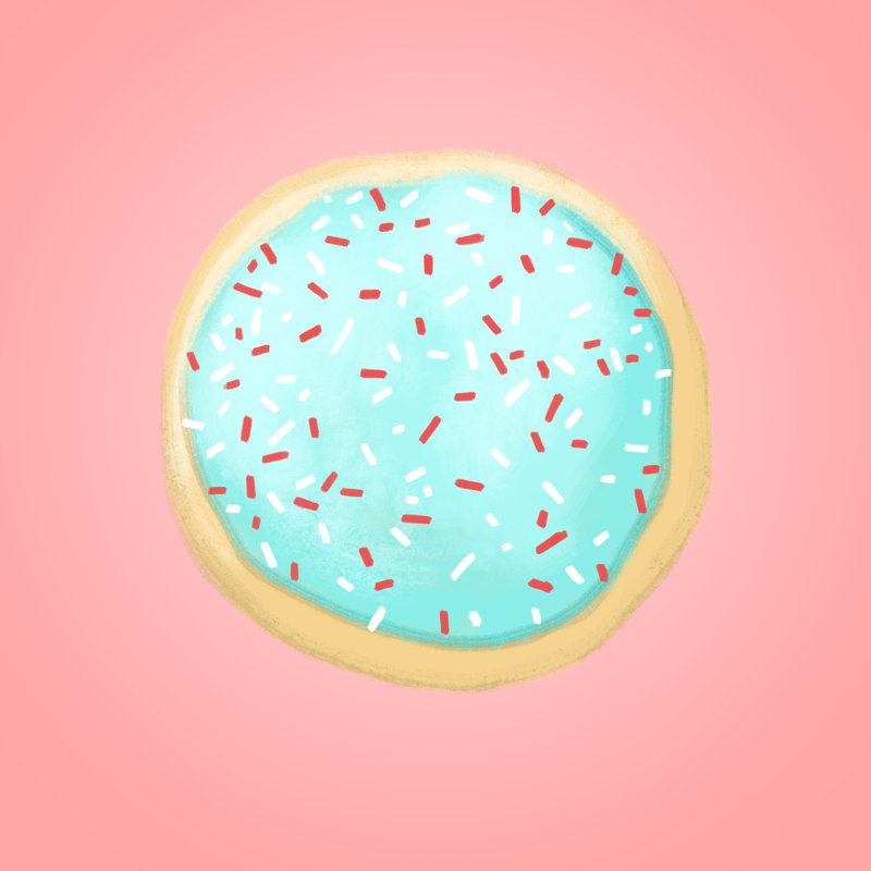 Sugar Cookie - Wrapped Canvas Print, 30cm H x 30cm W x 3.8cm D