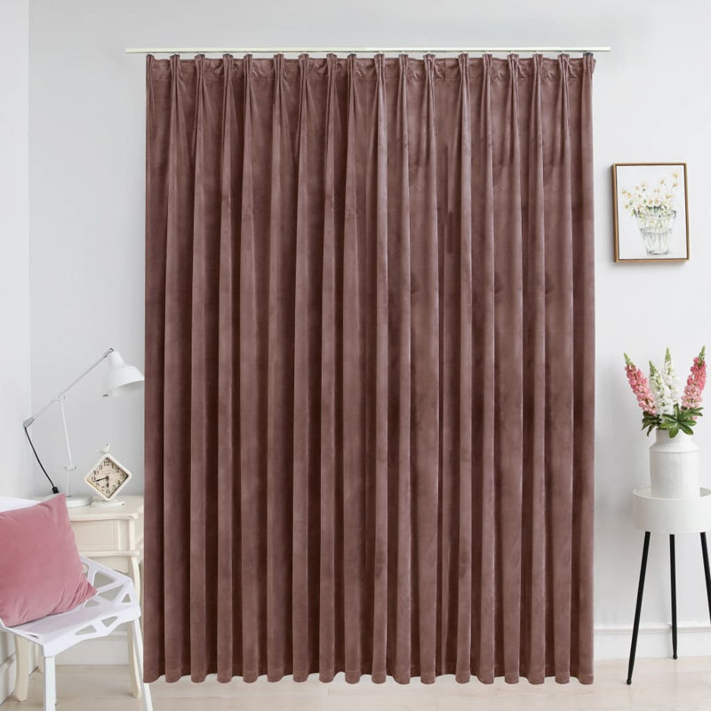 Kattie Blackout Curtain Single Panel, Pink