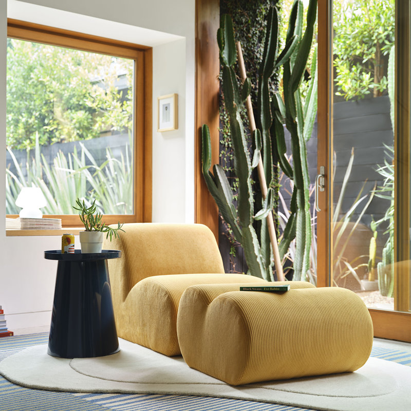 Fauteuil de chambre avec repose-pieds de 25,6 po Sal