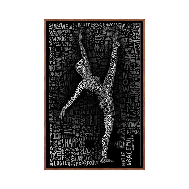 Dancer by Ben Heine - Print on Canvas, 152.5 cm H x 101.5 cm W, Classic Brown Wood Framed
