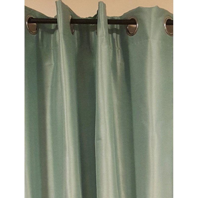 Eury Semi Sheer Curtain Single Panel, Azure, 50" W x 96" L