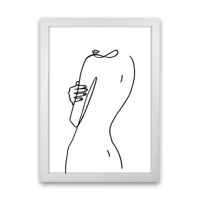 Female Hiding Back Pose - Print