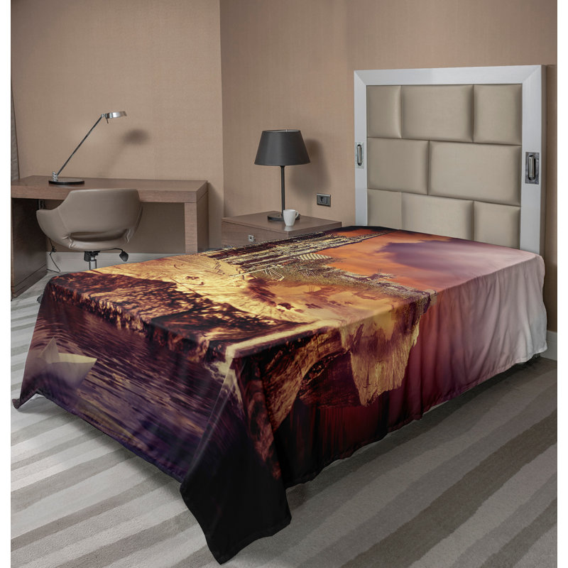 Drap-housse Ambesonne, Drap plat pour lit simple