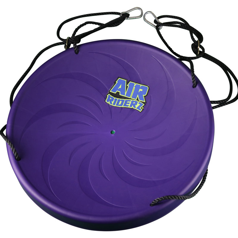 Purple Plastic Saucer Swing with Steel Clips and Nylon Ropes