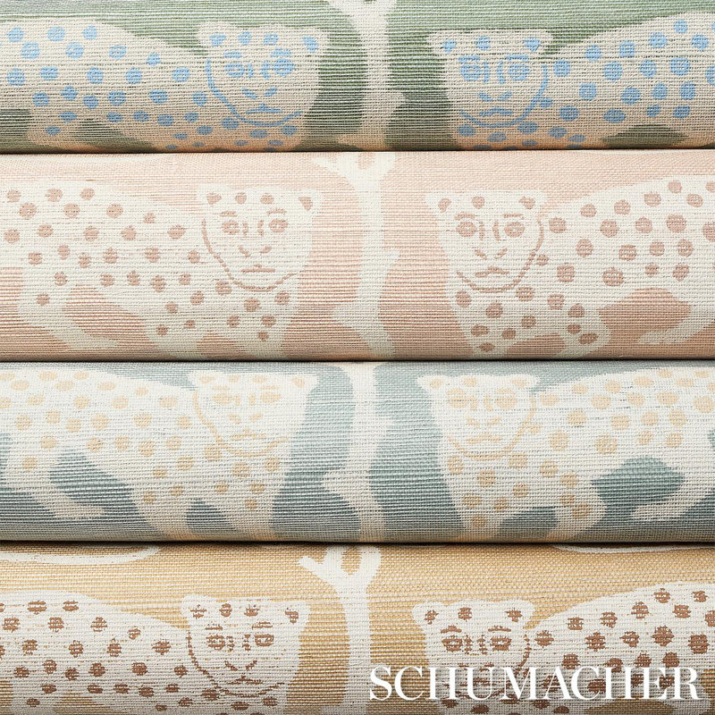 Woodland Leopard Sisal Wallpaper, Oatmeal