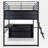 Metal Loft Bed With Built-In Desk-1303447976