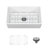 Sinber 33" White Fireclay Farmhouse Apron-Front Single Bowl Kitchen Sink with 2 Accessories