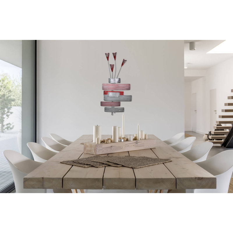 Handmade Modern Plants & Flowers Wall Decor on Metal