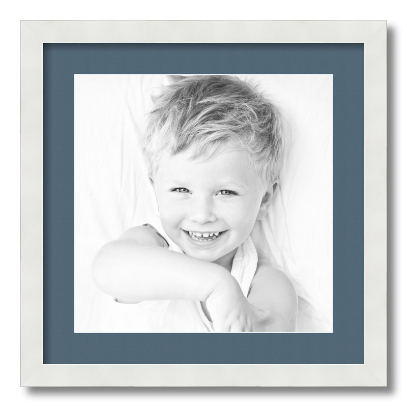 Cadre pour photo simple 14 po x 14 po en bois mat, Blue néerlandais