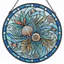 Panneau de vitrail Ocean Shell - 7,8H-585905141