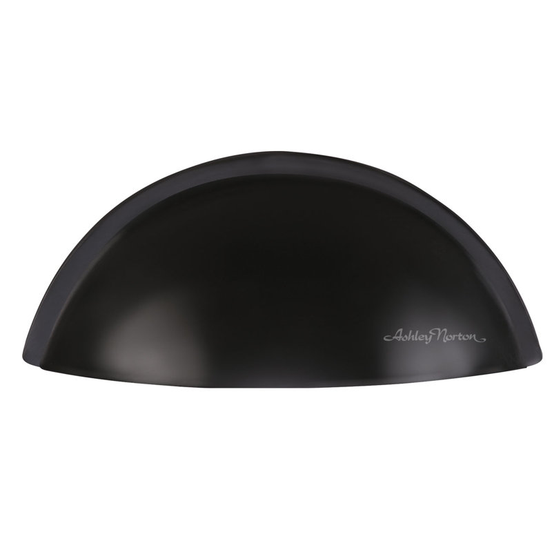 Rear Mounted Cabinet 2 1/4" Center to Center Cup/Bin Pull, Flat Black