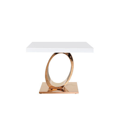 Table de bout en verre à piédestal