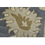 Tapis oriental en laine bleue noué à la main 9 pi x 12 pi 2 po Oushak