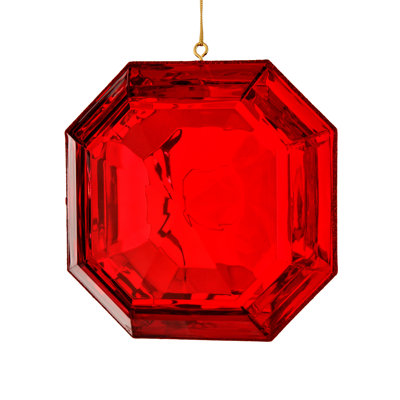6" Acrylic Square Precious Gem Ornament