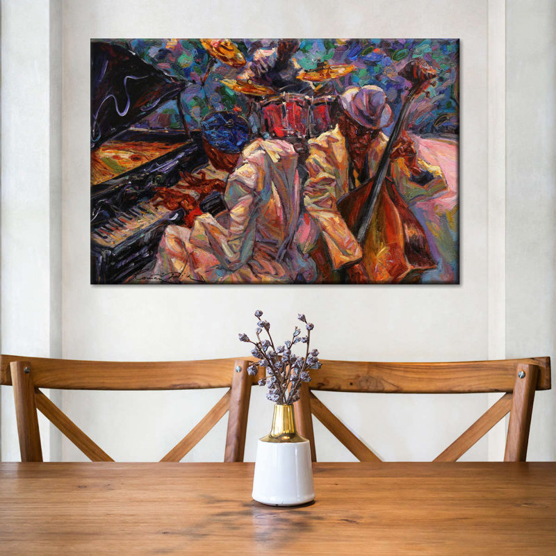«Jazz Band», reproduction sur toile tendue, H 34 po x l 51 po x P 1,25 po