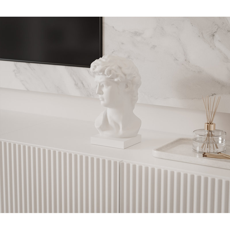 TV Stand for TVs up to 88", White Matt