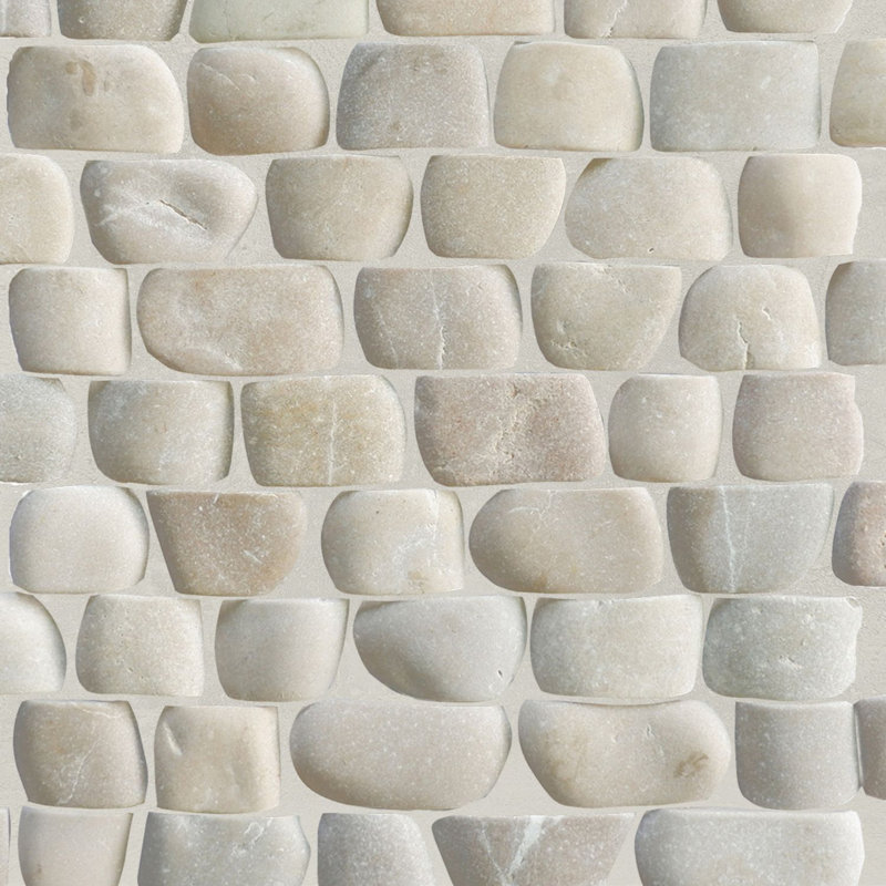 Carreau de mosaïque linéaire en pierre naturelle 12 "x 12" Florida, Strip brun clair