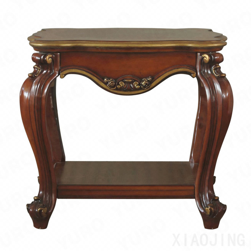 Honey Oak End Table With Bottom Shelf
