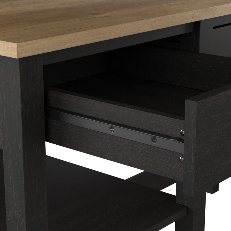 Bureau de rangement Ozro, Brun / noir