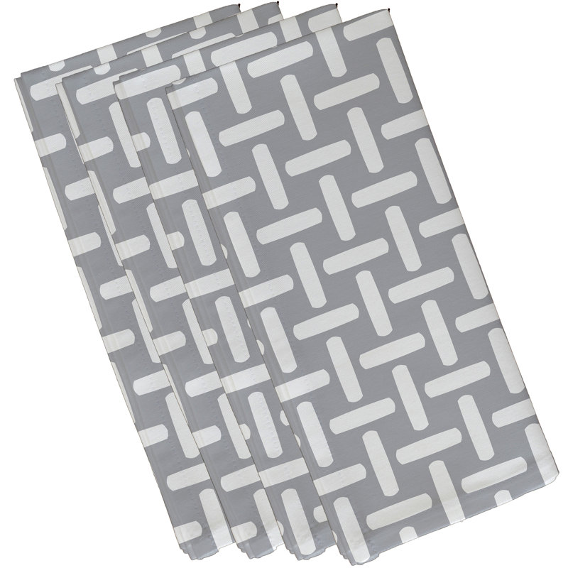 Kuse Polyester Geometric Square Napkin, 18" W x 18" L, Rain