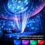 Lumière de projecteur RVB Ocean Wave et Aurora, 2 modes de projection à double objectif, lumière de nuit rotative à ondulation activée par le son alimentée par USB avec télécommande pour décoration de fête de mariage