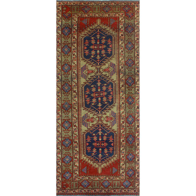 Khadafi One-of-a-Kind 3'9"" X 8'6"" 2022 Runner Wool Area Rug -  Isabelline, 0AAE3D844FA34FF1AF38869B58050439