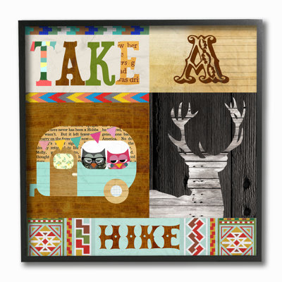 « take a randonnée camping country collage », impression